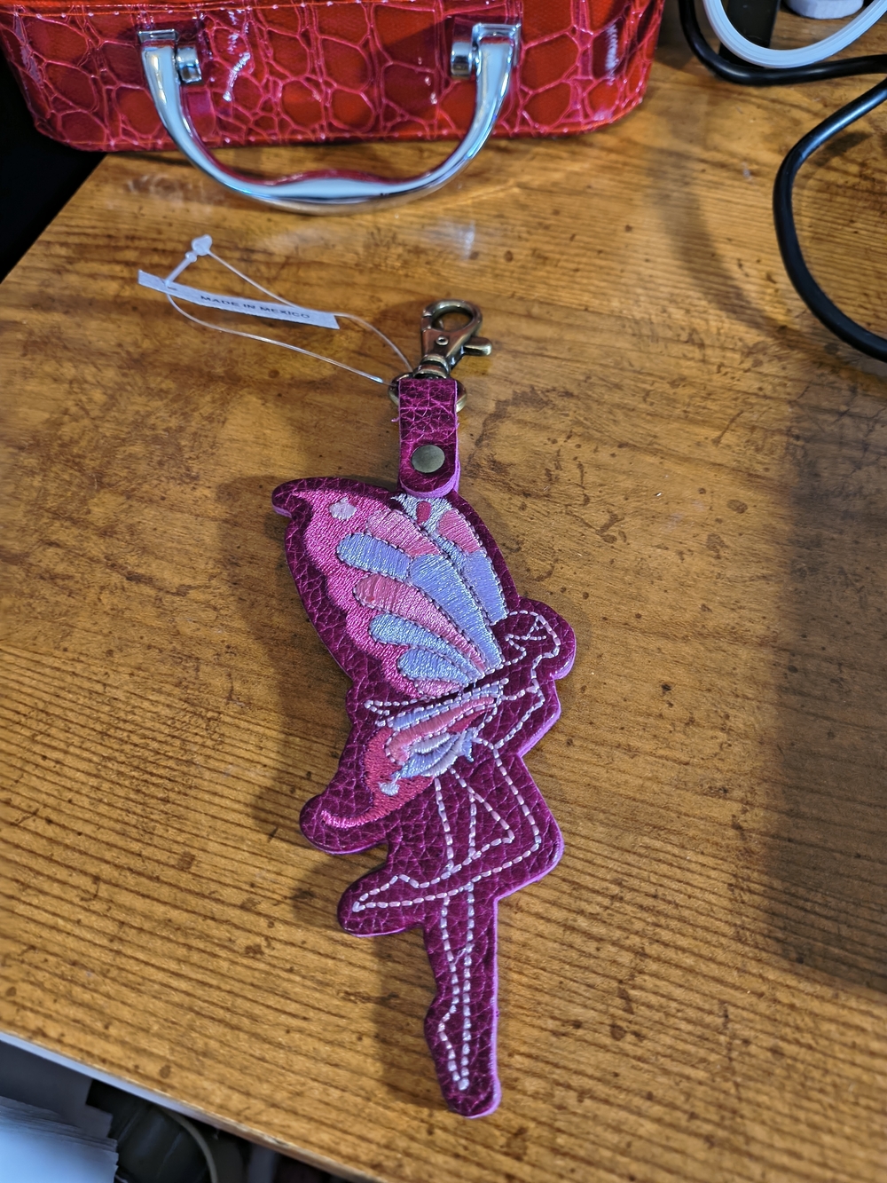 Portland Leather Pink Fairy Key Chain. I Think This May Be Orchid.